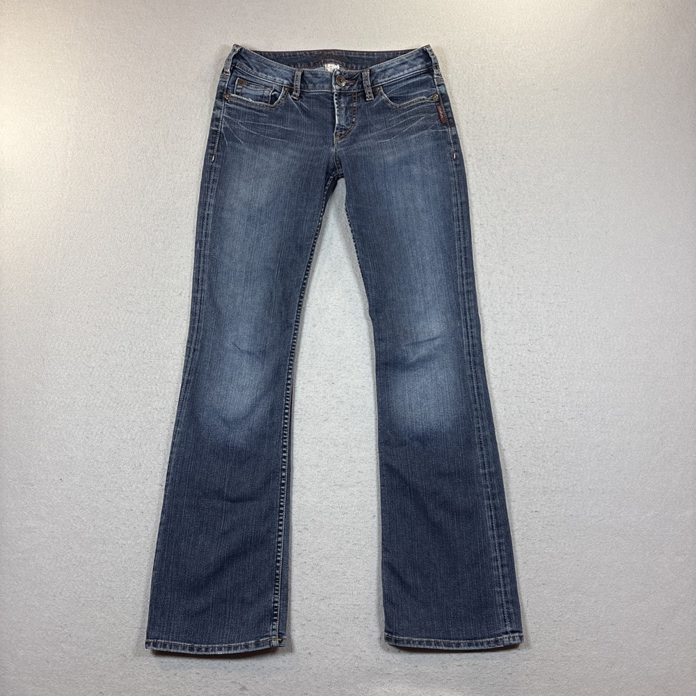 Vtg Silver Women Toni Low Rise Bootcut Jeans Size‎ 28X 33 Blue Y2K Western